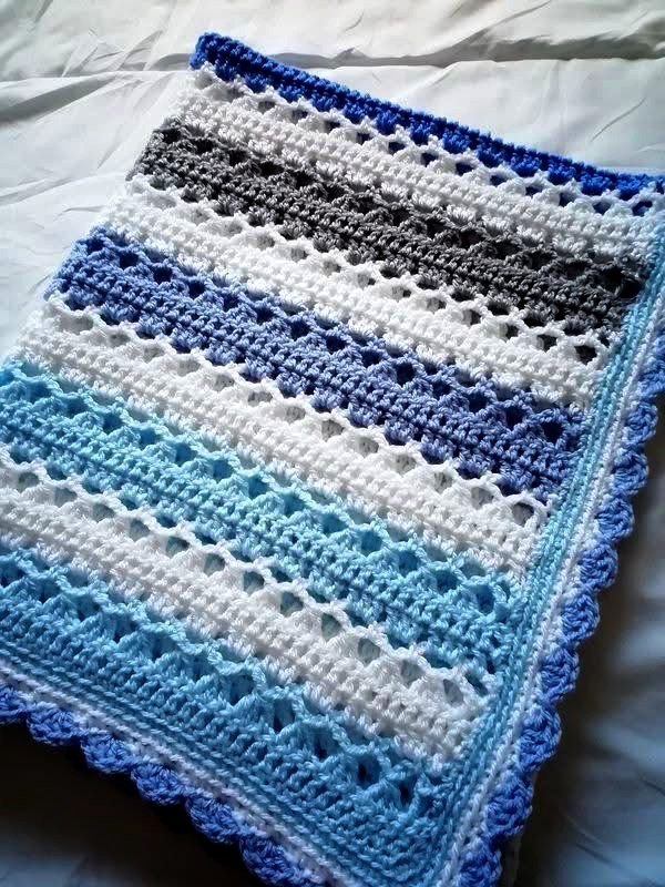 Crochet Baby Blanket with Arches