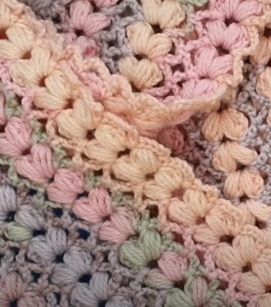 Crochet Puff Stitch Mile A Minute Scarf Pattern