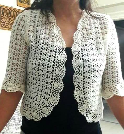 Elegant Lacy Shell Cardigan