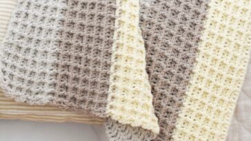 Waffle Stitch Blanket Pattern