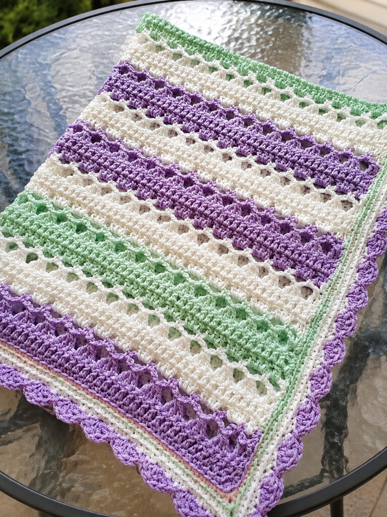 Crochet Baby Blanket with Arches