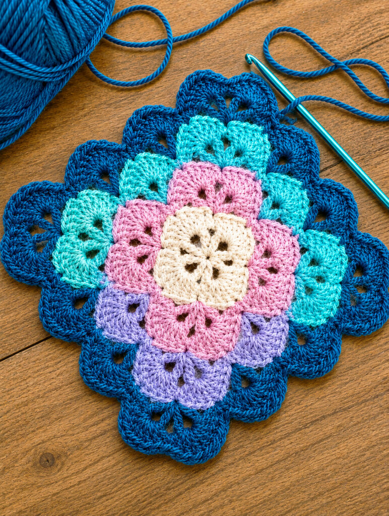 Shell Square Blanket Pattern