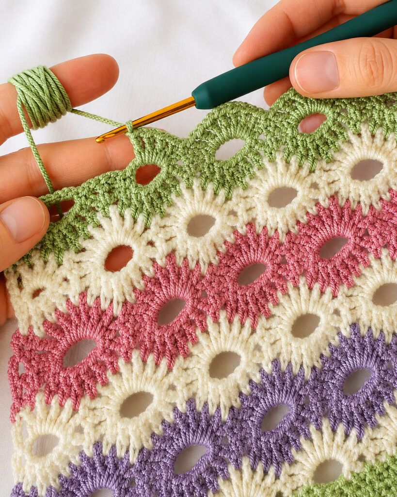 Crochet Petal Stitch Pattern
