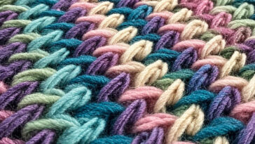 Feather Stitch Crochet Blanket