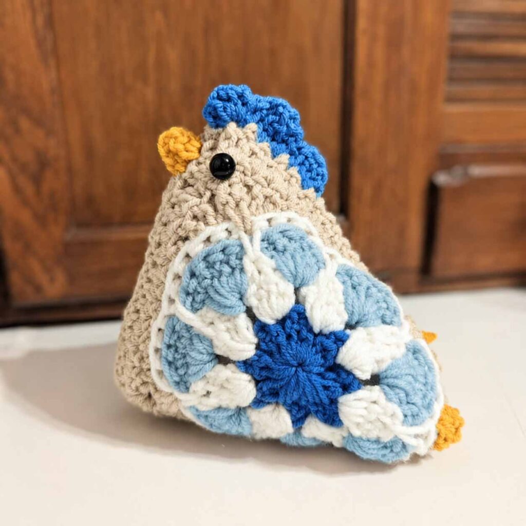 Granny Square Chicken Crochet Free Pattern