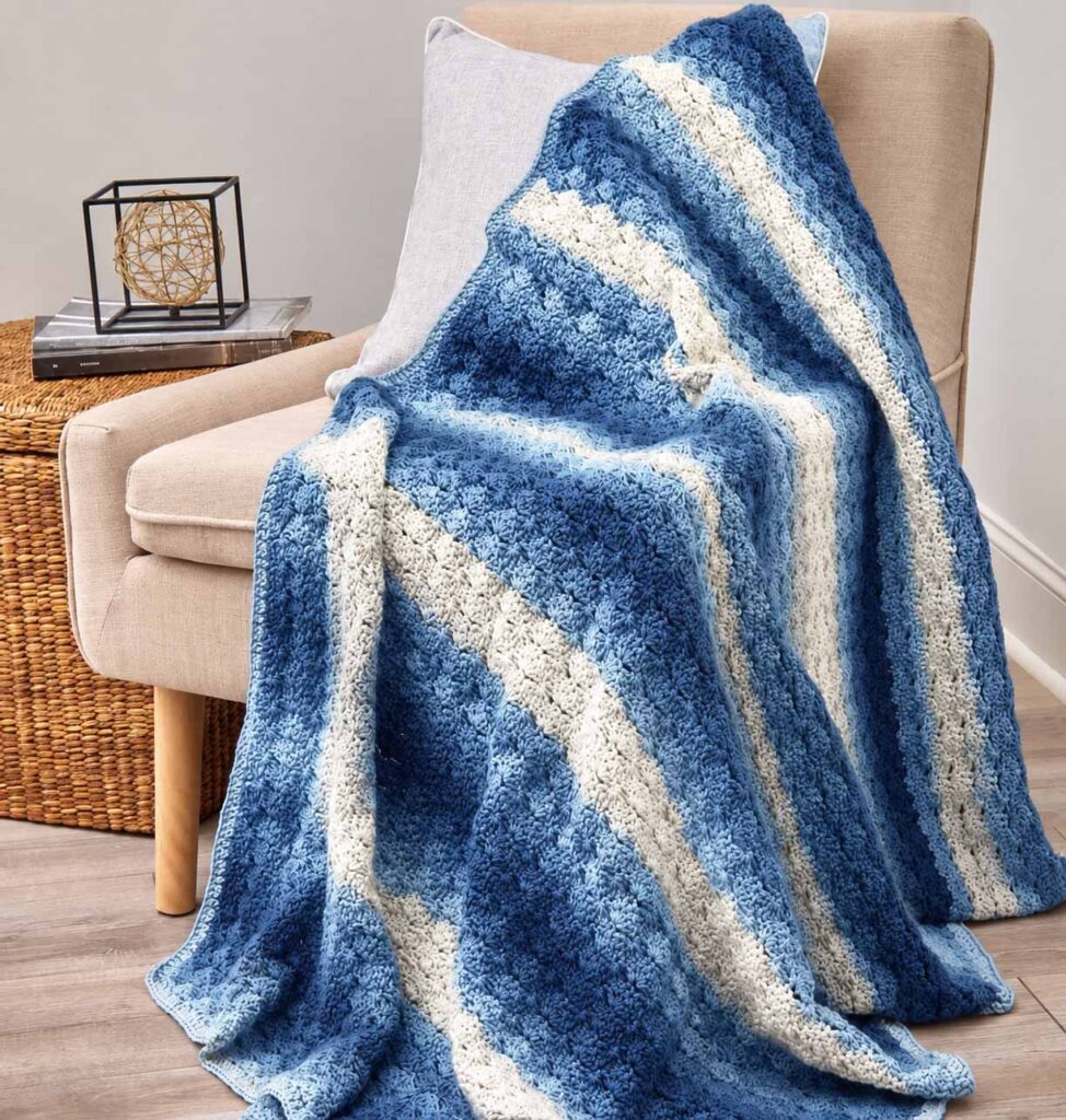 The Shaded Shells Stitch Throw Pattern