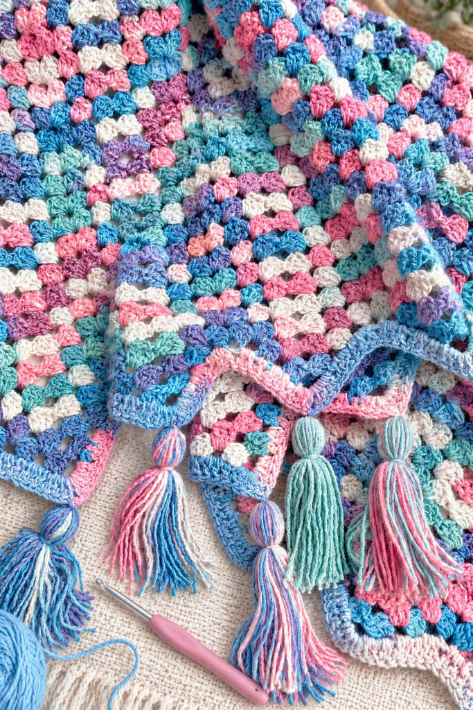 Crochet Granny Ripple Blanket