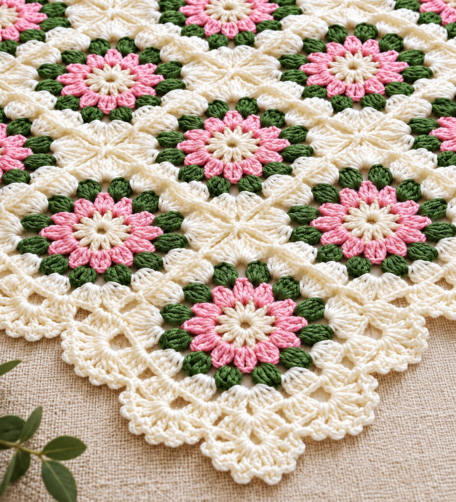 Flowers in the Snow Crochet