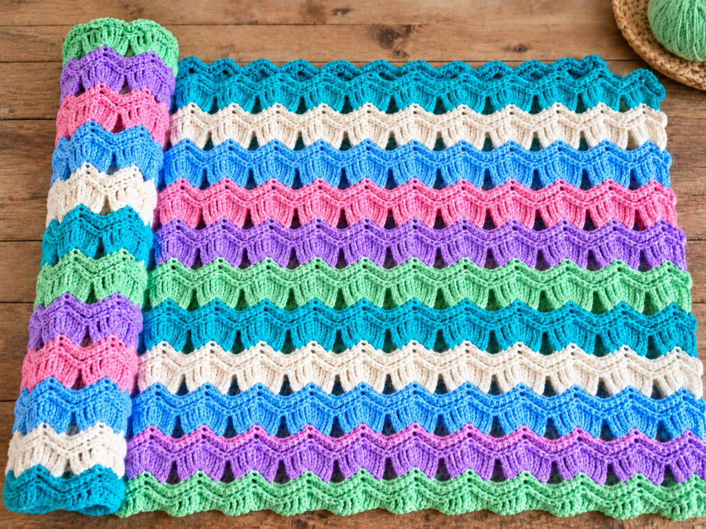 Vintage Fan Ripple Stitch
