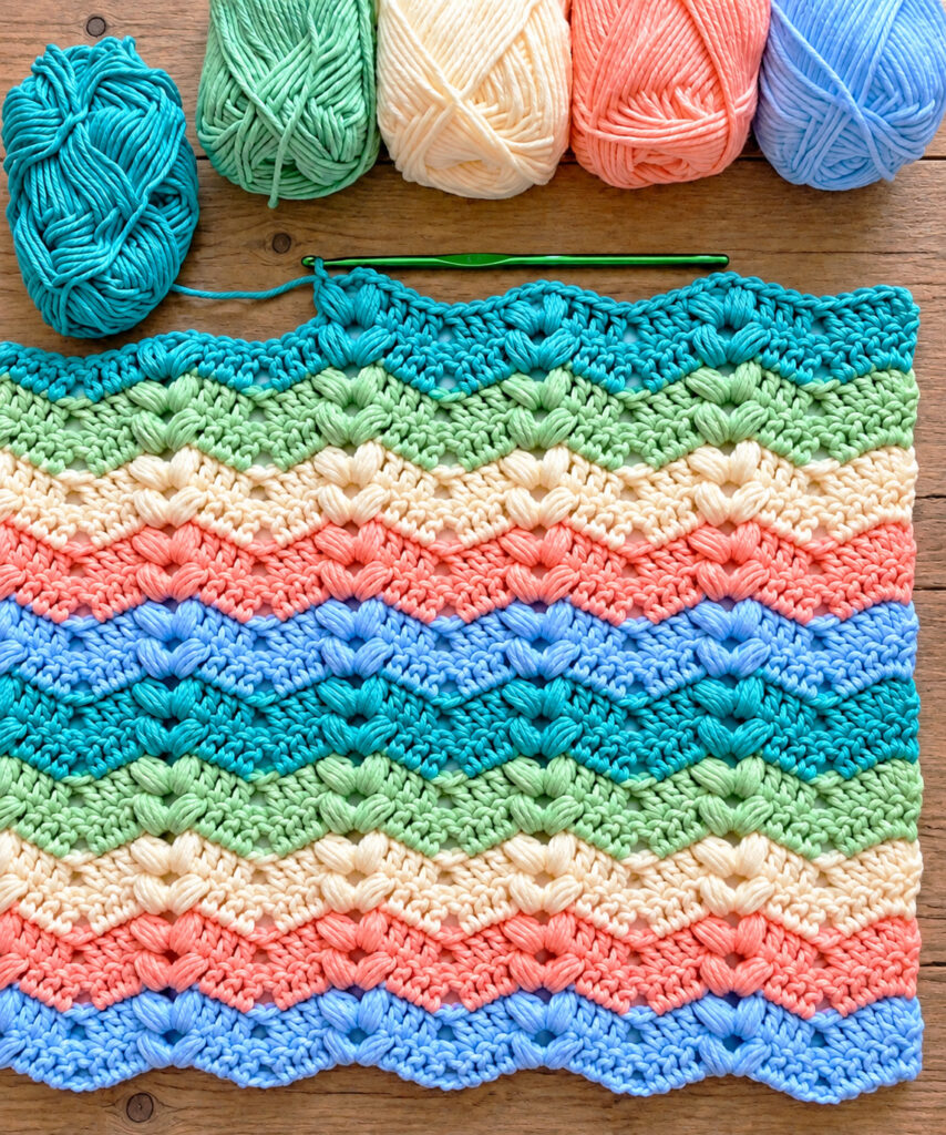 Puff Ripple Stitch Crochet Pattern