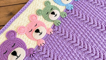 Teddy Bear Baby Blanket Crochet Pattern