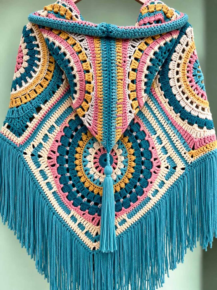 Amazing Crochet Hooded Poncho