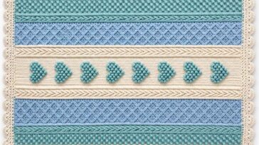Aran Hearts Throw
