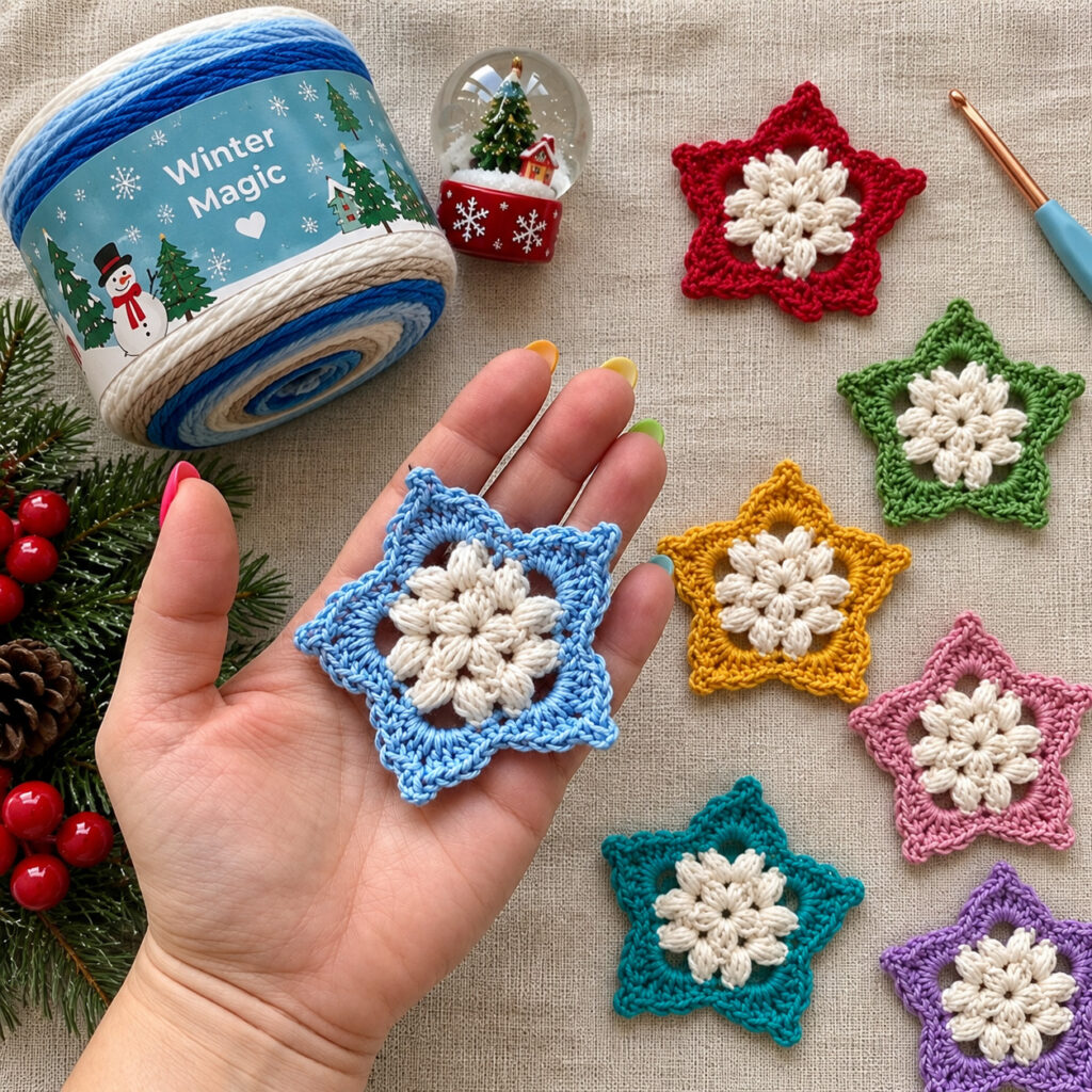 Christmas Star Ornament crochet pattern