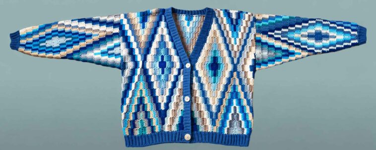 Colorful Diamonds Crochet Cardigan Pattern