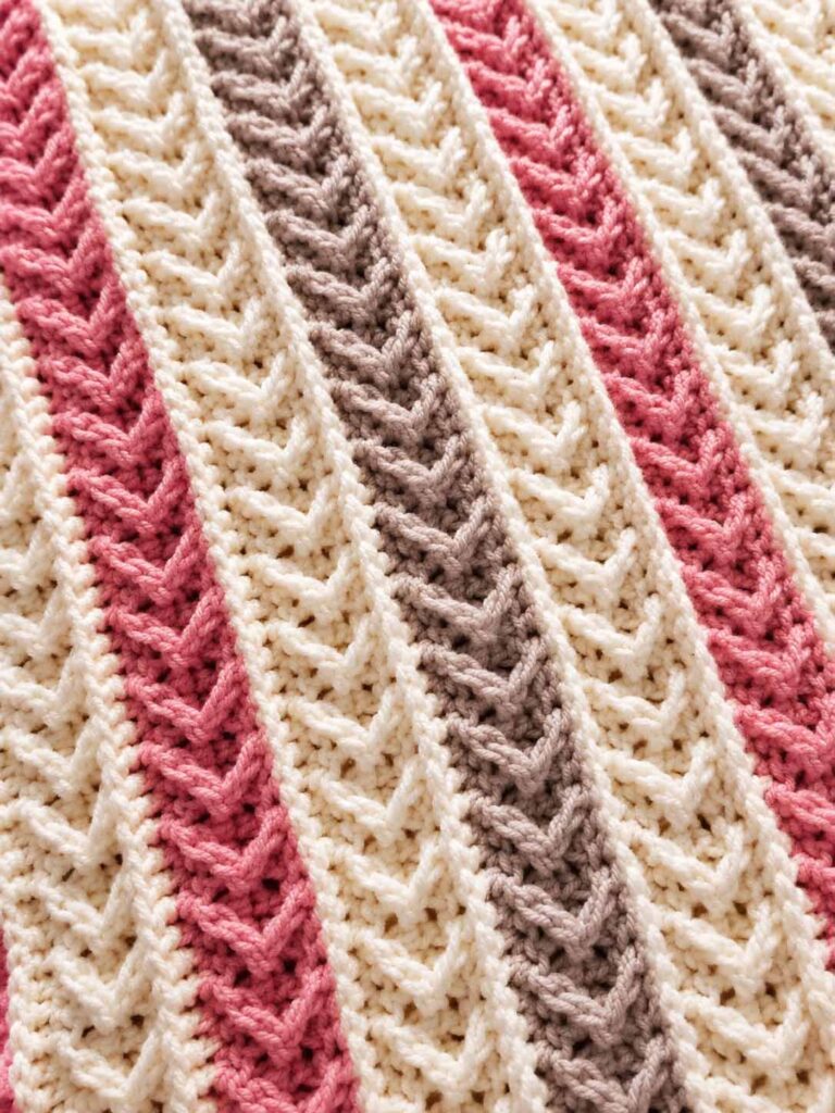Crochet Arrow Stitch Blanket Pattern
