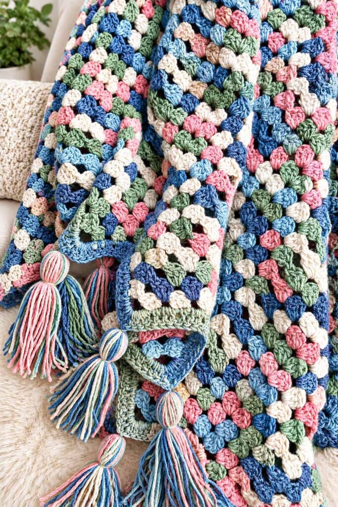 Crochet Granny Ripple Blanket