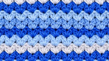 Crochet V-Stitch Cluster