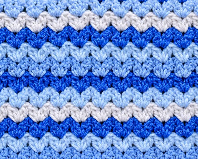 Crochet V-Stitch Cluster