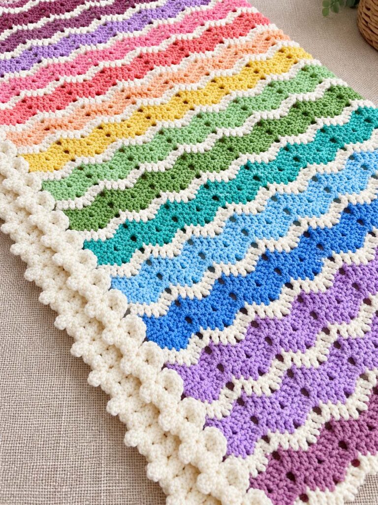 Crochet Zig Zag Point Blanket