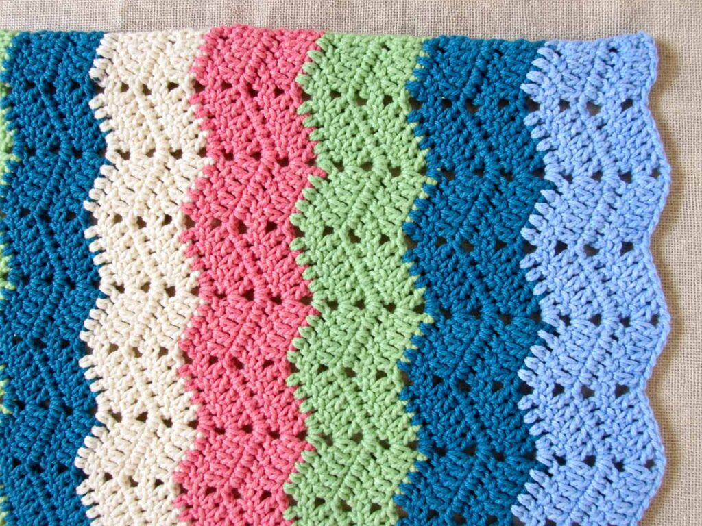 Crochet Zig Zag Point Blanket