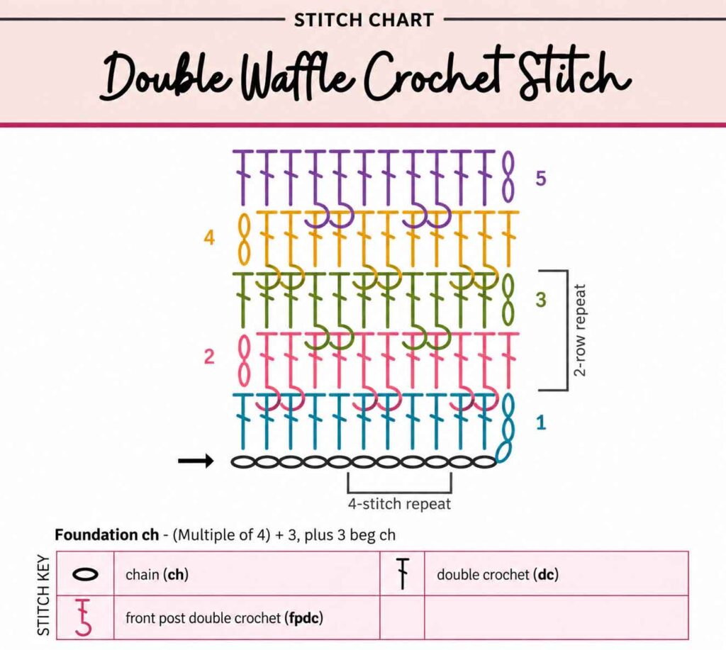 Double Waffle Crochet Stitch
