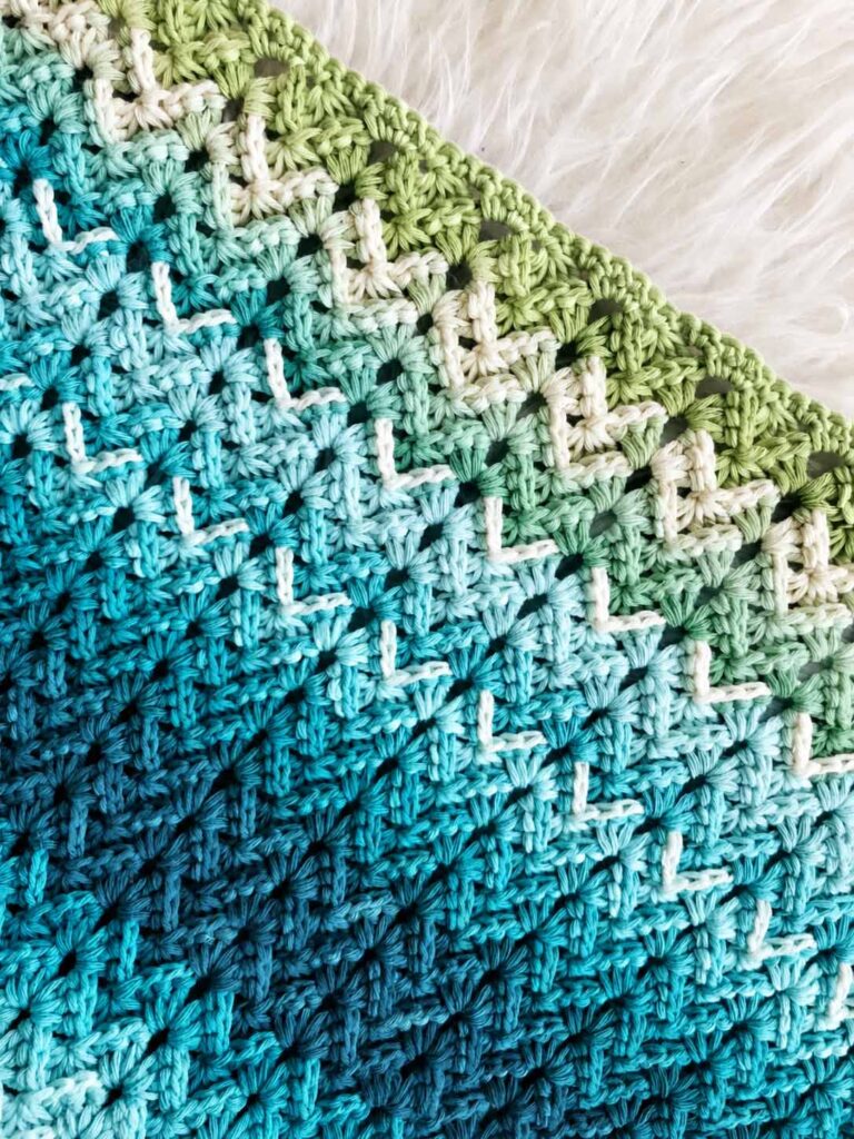 Fading Waves Crochet Blanket