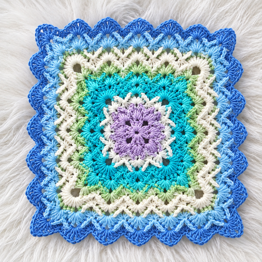 Fading Waves Crochet Blanket