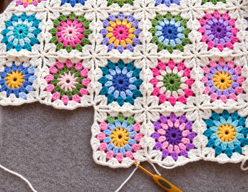 Flowers in the Snow Crochet