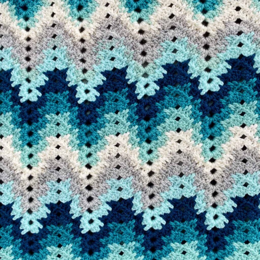 Grandma Spiked Ripple Crochet Blanket