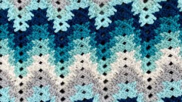 Grandma Spiked Ripple Crochet Blanket