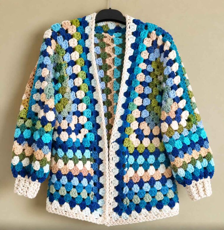 Granny Hexagon Cardigan Free Pattern