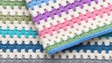 Granny Stripe Crochet Blanket Pattern