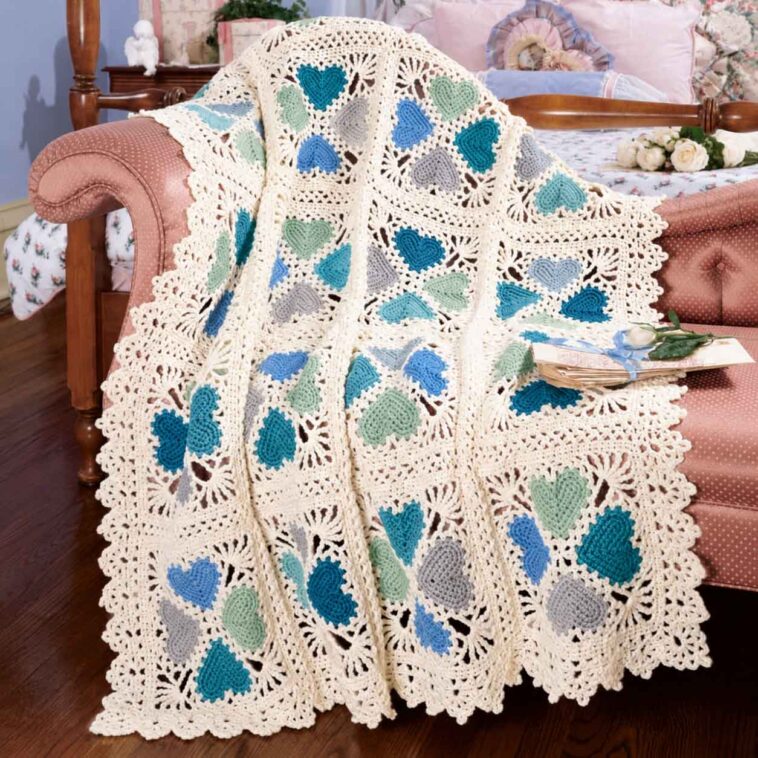 Lacy Valentine Crochet Blanket Pattern