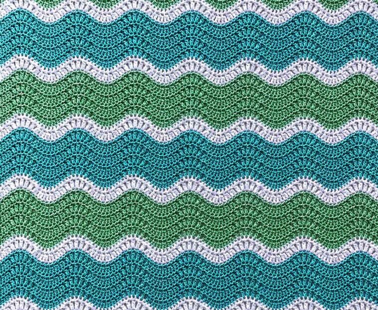 Lemondrop Chevron Afghan