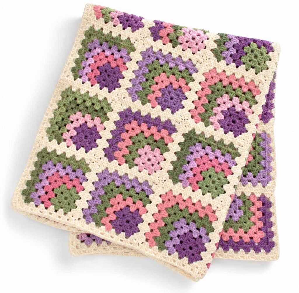 Mitered Granny Crochet Blanket Pattern