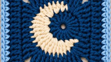 Moon Granny Square Crochet Pattern
