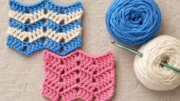 Peephole Chevron Crochet Stitch