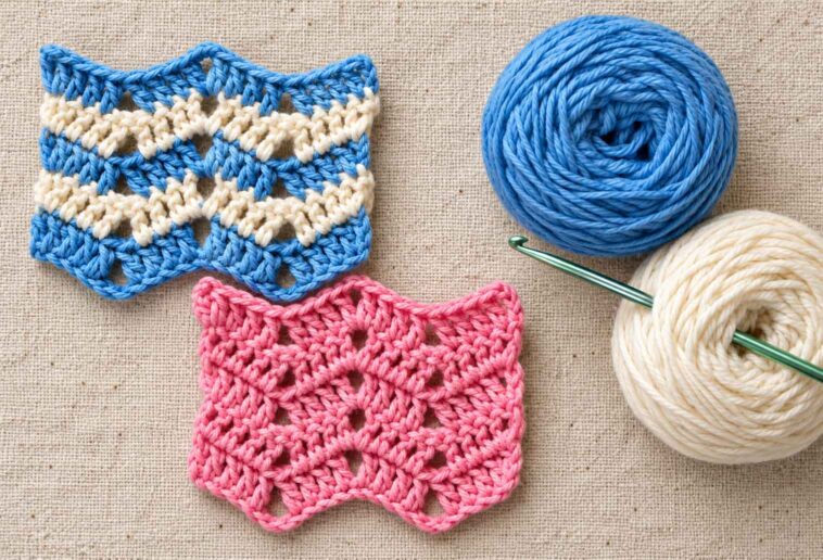 Peephole Chevron Crochet Stitch
