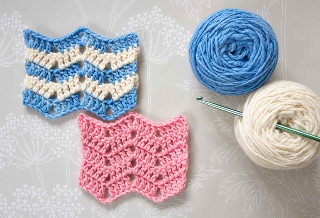 Peephole Chevron Crochet Stitch
