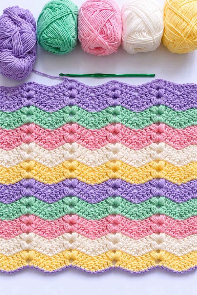 Puff Ripple Stitch Crochet Pattern
