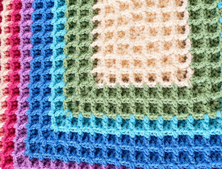 Squared Waffle Crochet Stitch