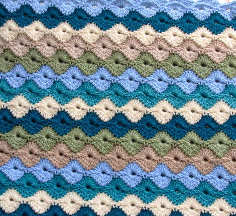 Star Shell Crochet Afghan Free Pattern