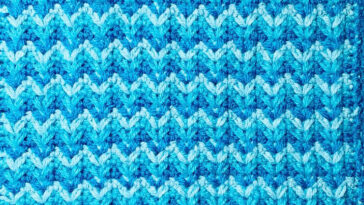 Turquoise V-Zigzag Crochet Stitch