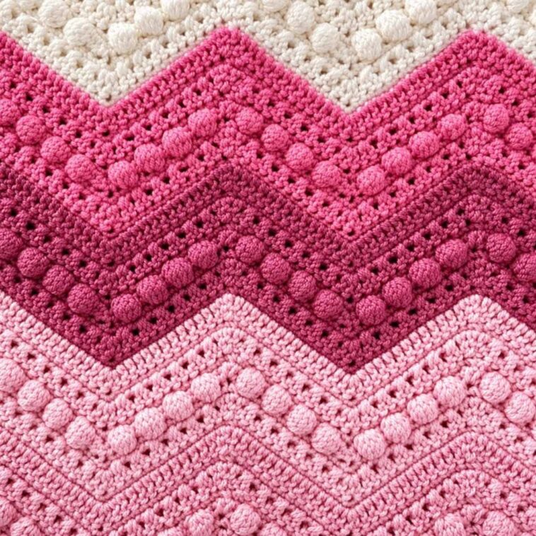 Crochet Hugs & Kisses Baby Blanket