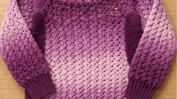 crochet textured sweater pattern