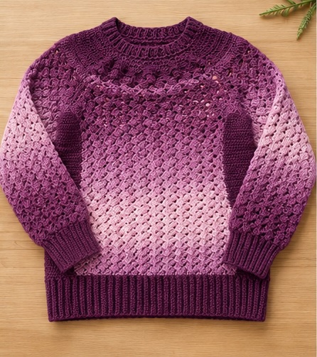 crochet textured sweater pattern