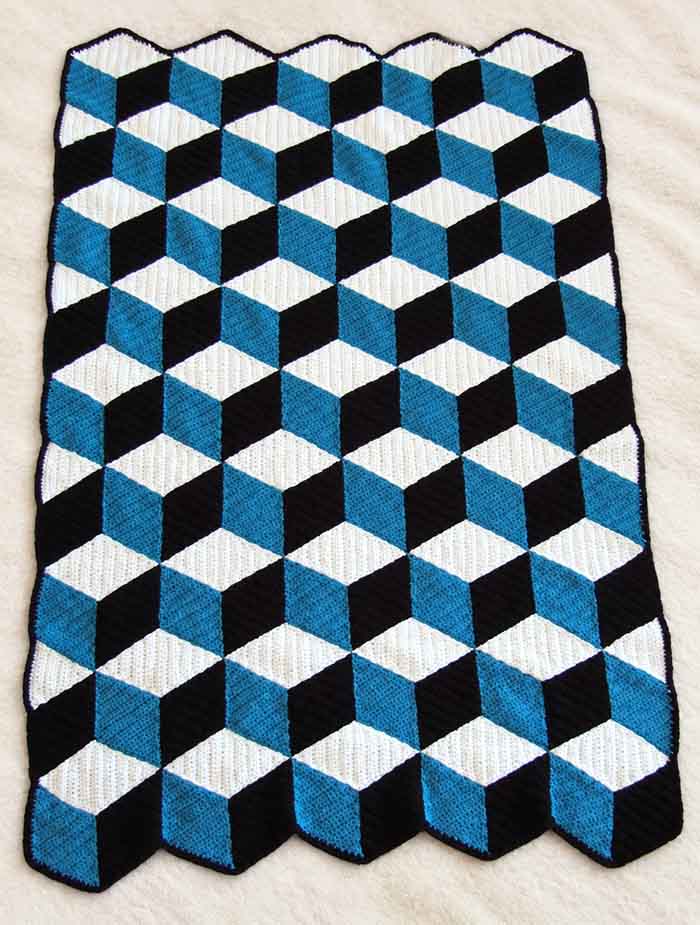 3D Illusion Crochet Blanket Pattern