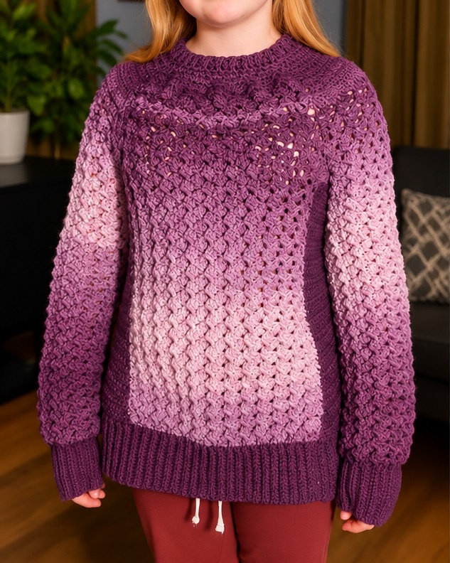 crochet textured sweater pattern