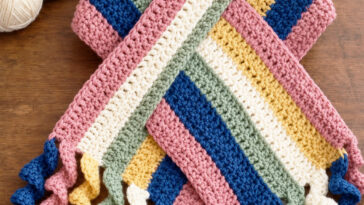 Rainbow Curly Shirley Scarf crochet pattern